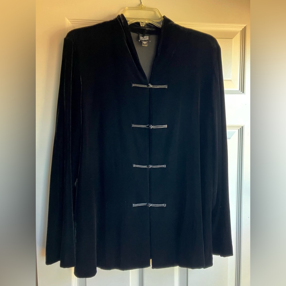Eileen Fisher Black Velvet Jacket